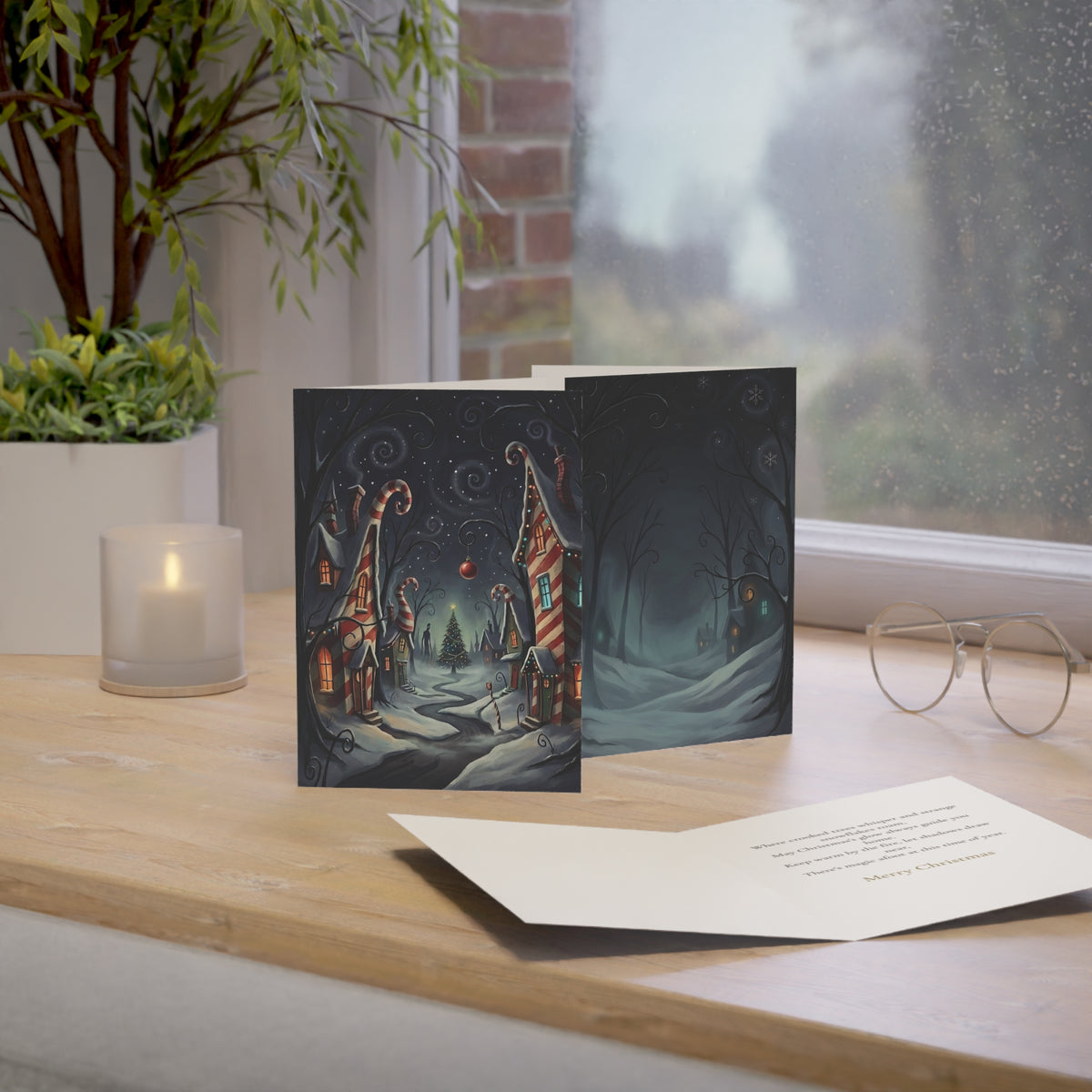 Where Crooked Trees Whisper | Eerie Christmas Greeting Card