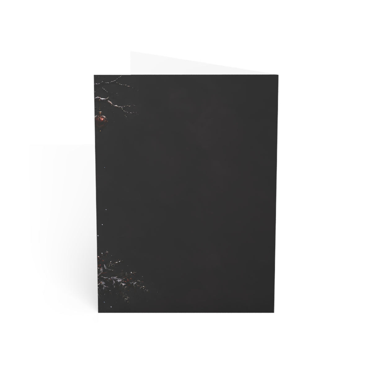Yuletide Gothic Greeting Card — Dark Winter Castle Holiday Card with Poetic Verse (1/10/30/50 pack)