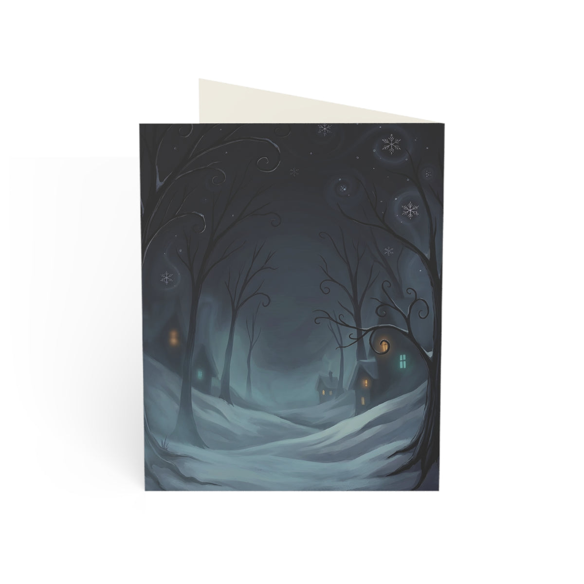 Where Crooked Trees Whisper | Eerie Christmas Greeting Card