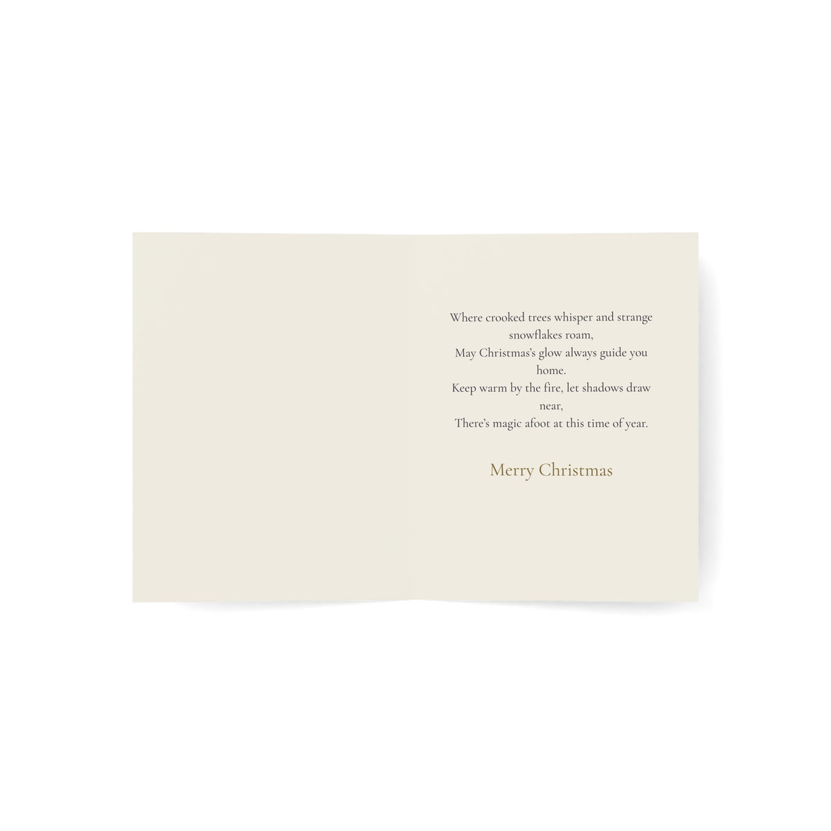 Where Crooked Trees Whisper | Eerie Christmas Greeting Card