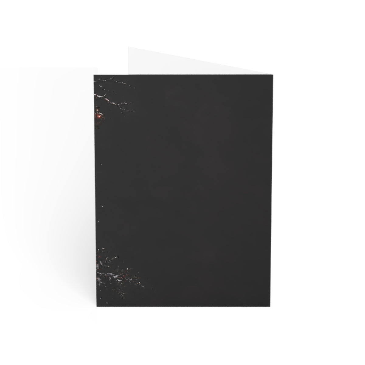 Yuletide Gothic Greeting Card — Dark Winter Castle Holiday Card with Poetic Verse (1/10/30/50 pack)