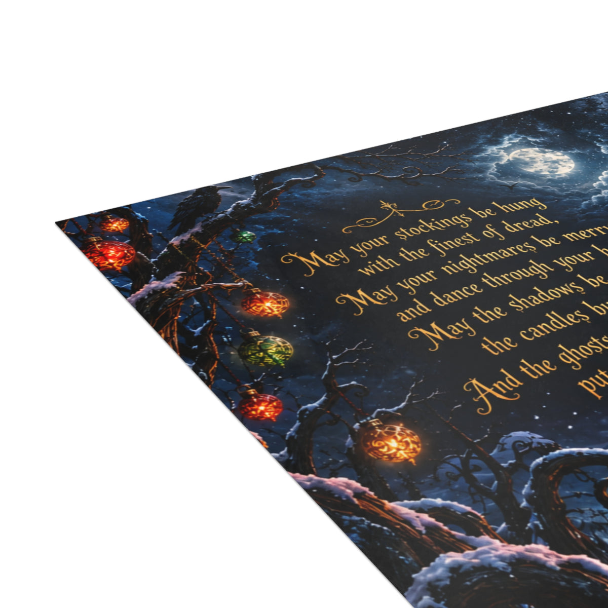 Merry Creepmas to You Greeting Card — Gothic Holiday Christmas Card