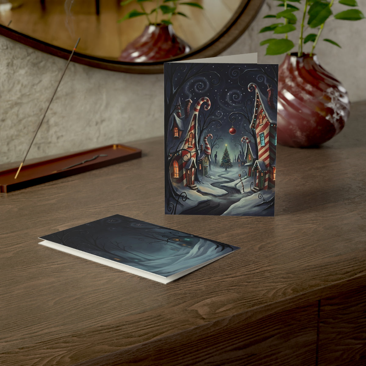 Where Crooked Trees Whisper | Eerie Christmas Greeting Card