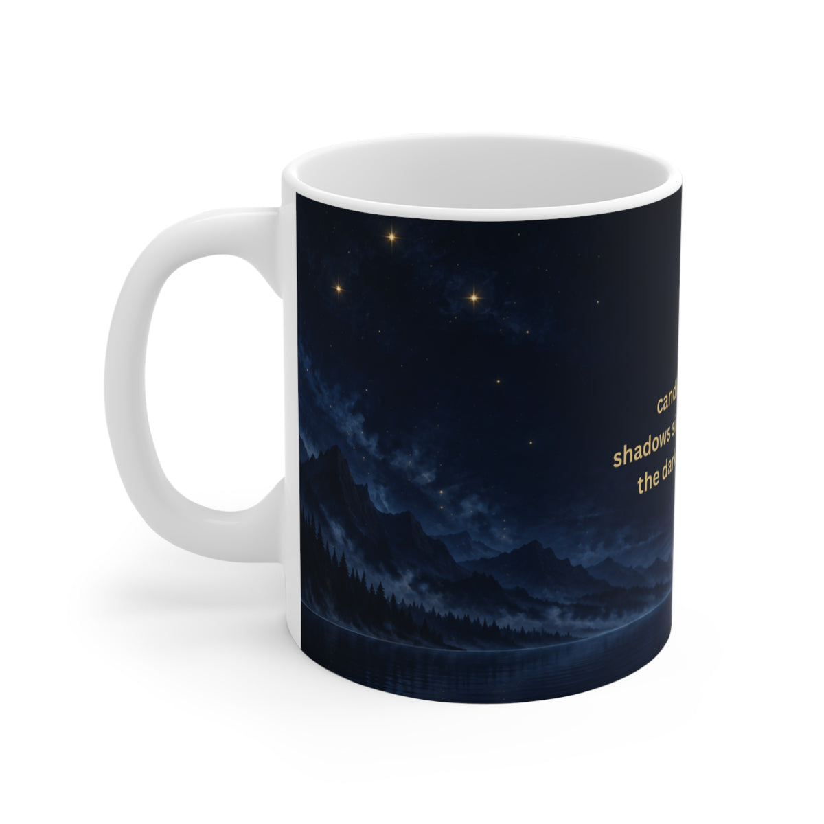 Midnight Tea Haiku Mug – 11oz Night Sky Poetry Coffee Cup