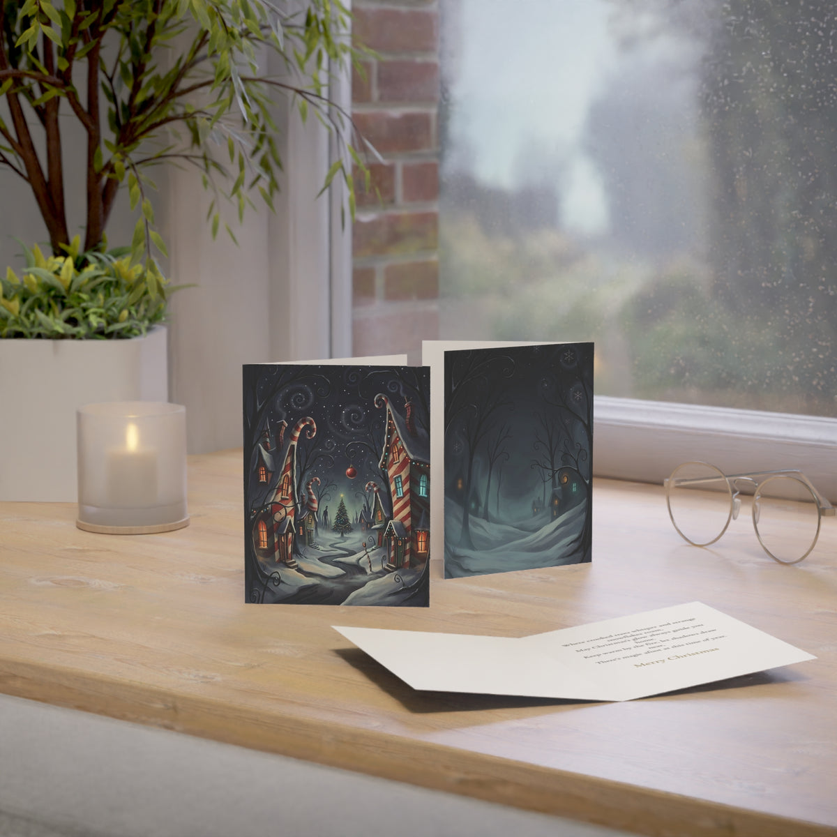 Where Crooked Trees Whisper | Eerie Christmas Greeting Card