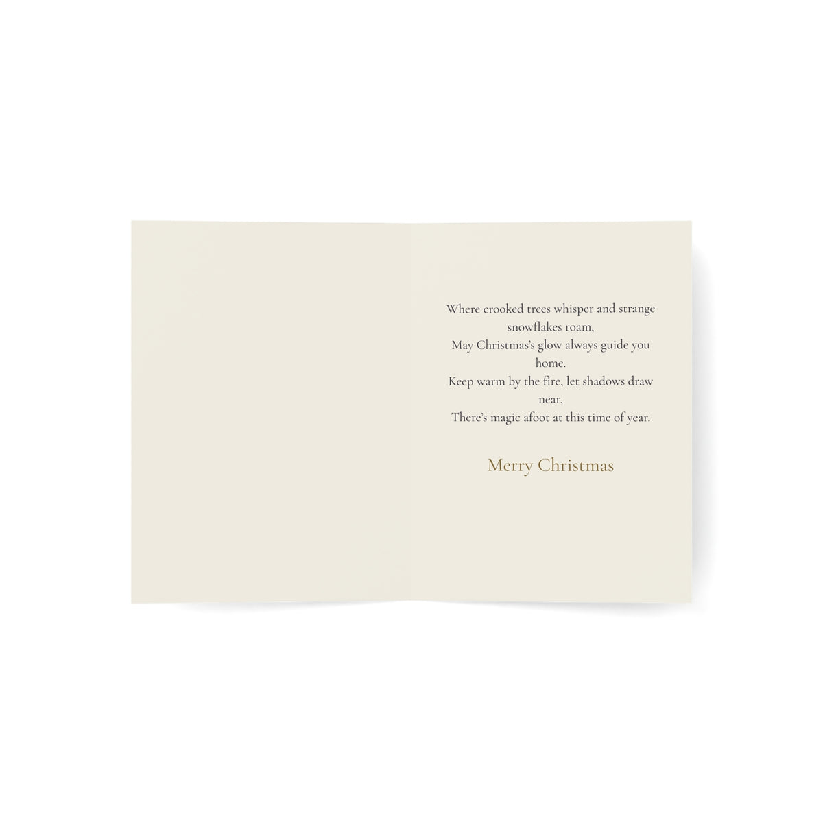 Where Crooked Trees Whisper | Eerie Christmas Greeting Card