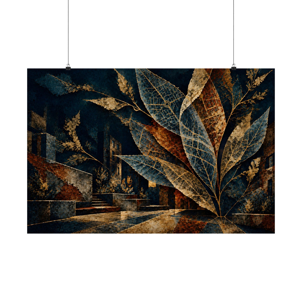 Where the City Takes Root | Abstract Botanical Matte Poster