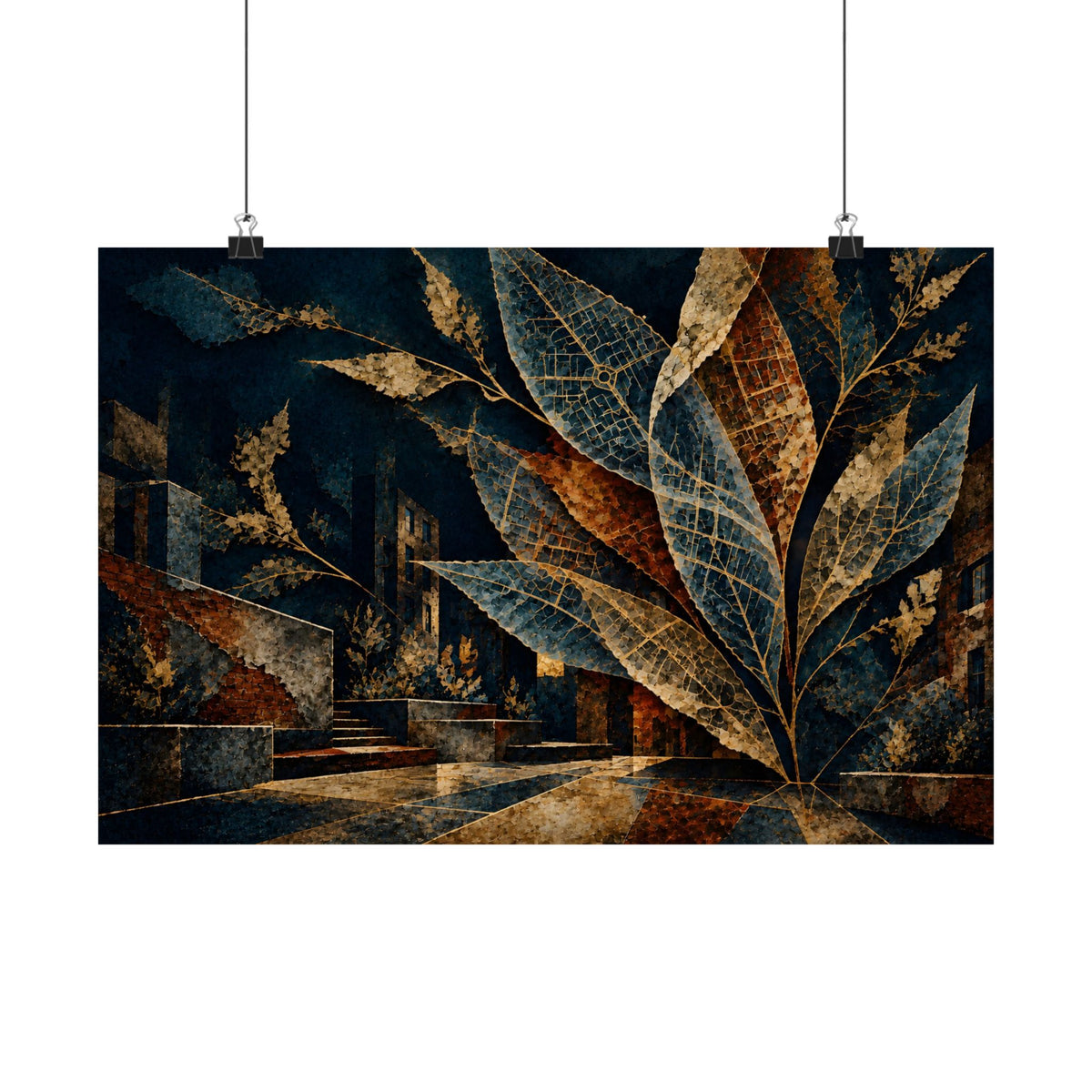 Where the City Takes Root | Abstract Botanical Matte Poster