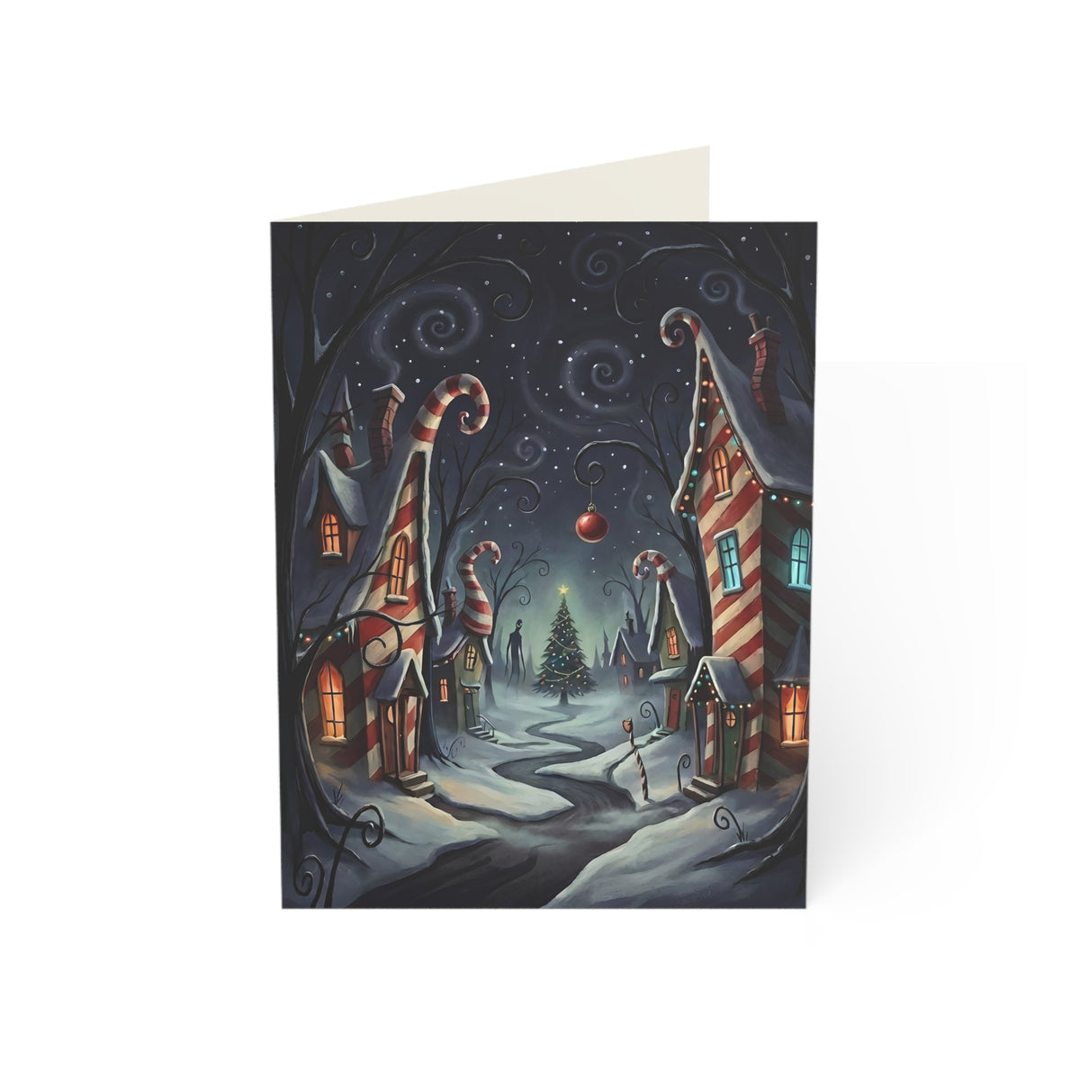 Where Crooked Trees Whisper | Eerie Christmas Greeting Card