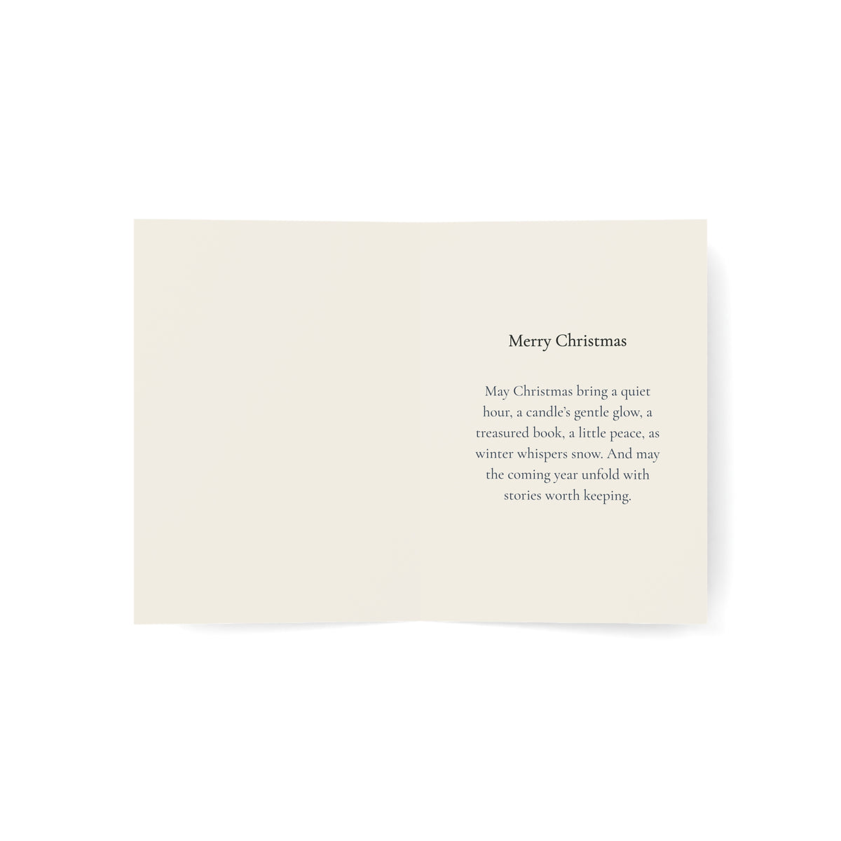 Cozy Winter Window Christmas Card — Watercolor Reading Nook & Greeting Inside