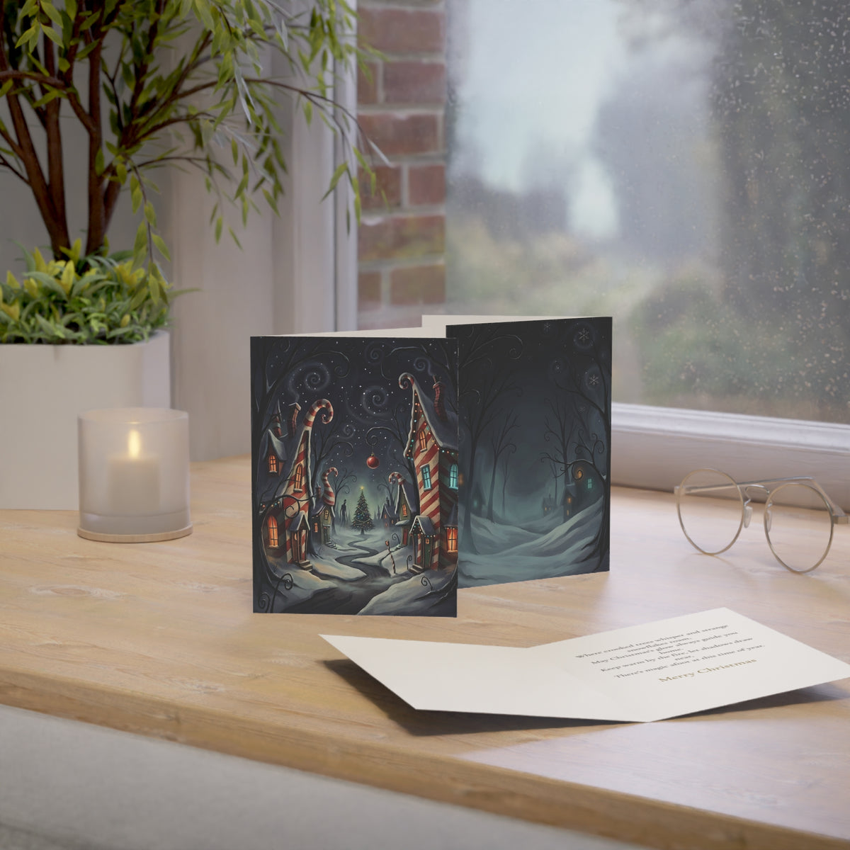 Where Crooked Trees Whisper | Eerie Christmas Greeting Card