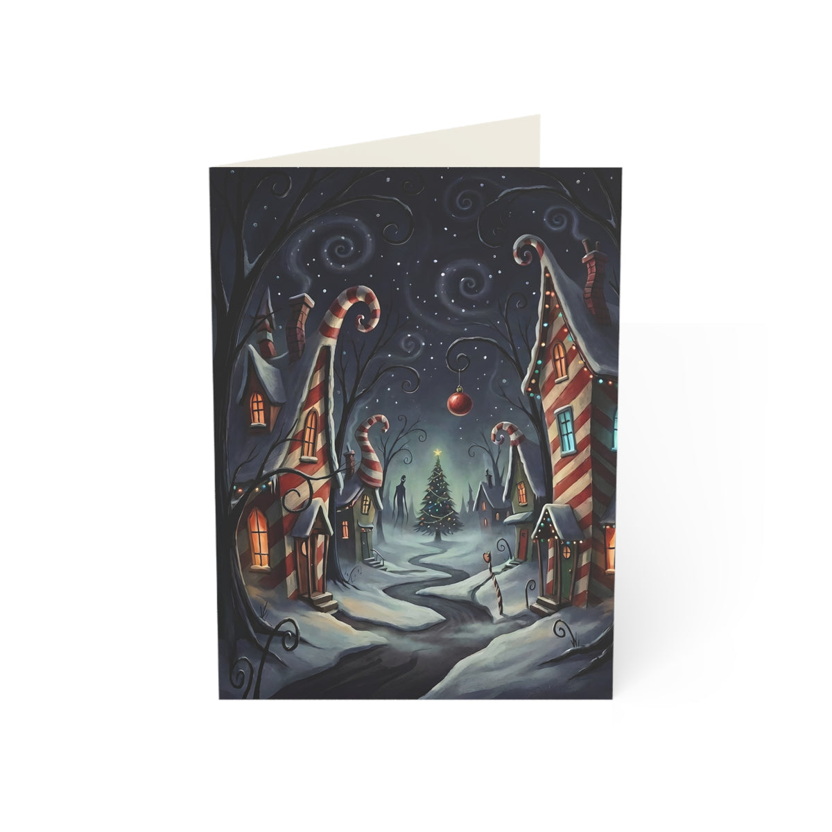 Where Crooked Trees Whisper | Eerie Christmas Greeting Card