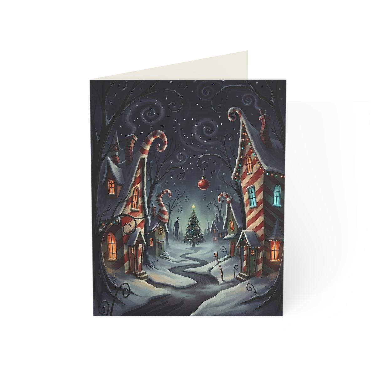 Where Crooked Trees Whisper | Eerie Christmas Greeting Card