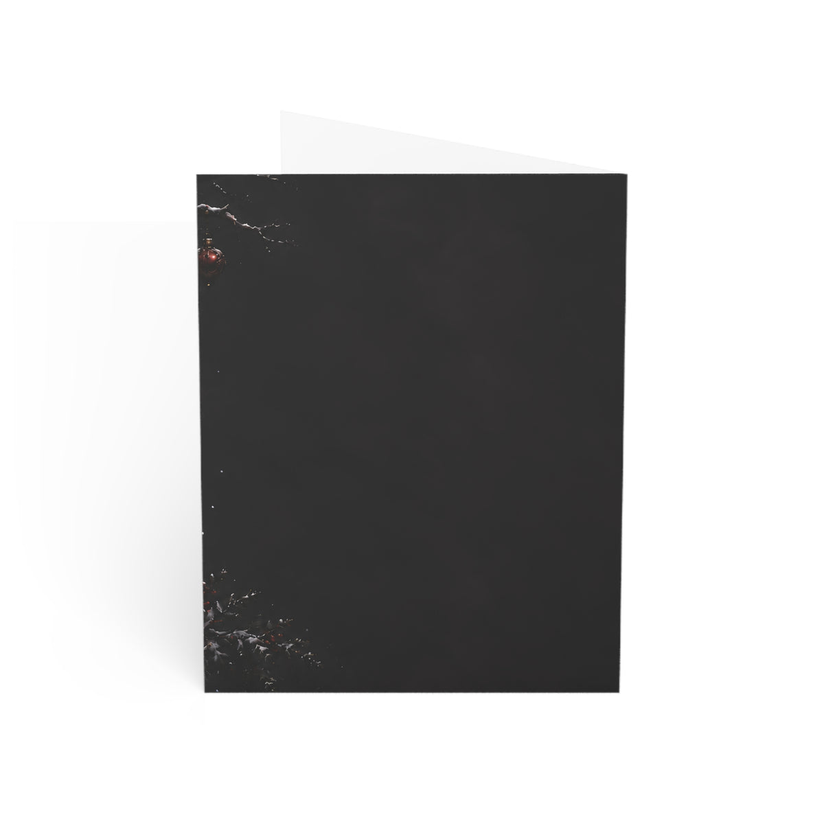 Yuletide Gothic Greeting Card — Dark Winter Castle Holiday Card with Poetic Verse (1/10/30/50 pack)