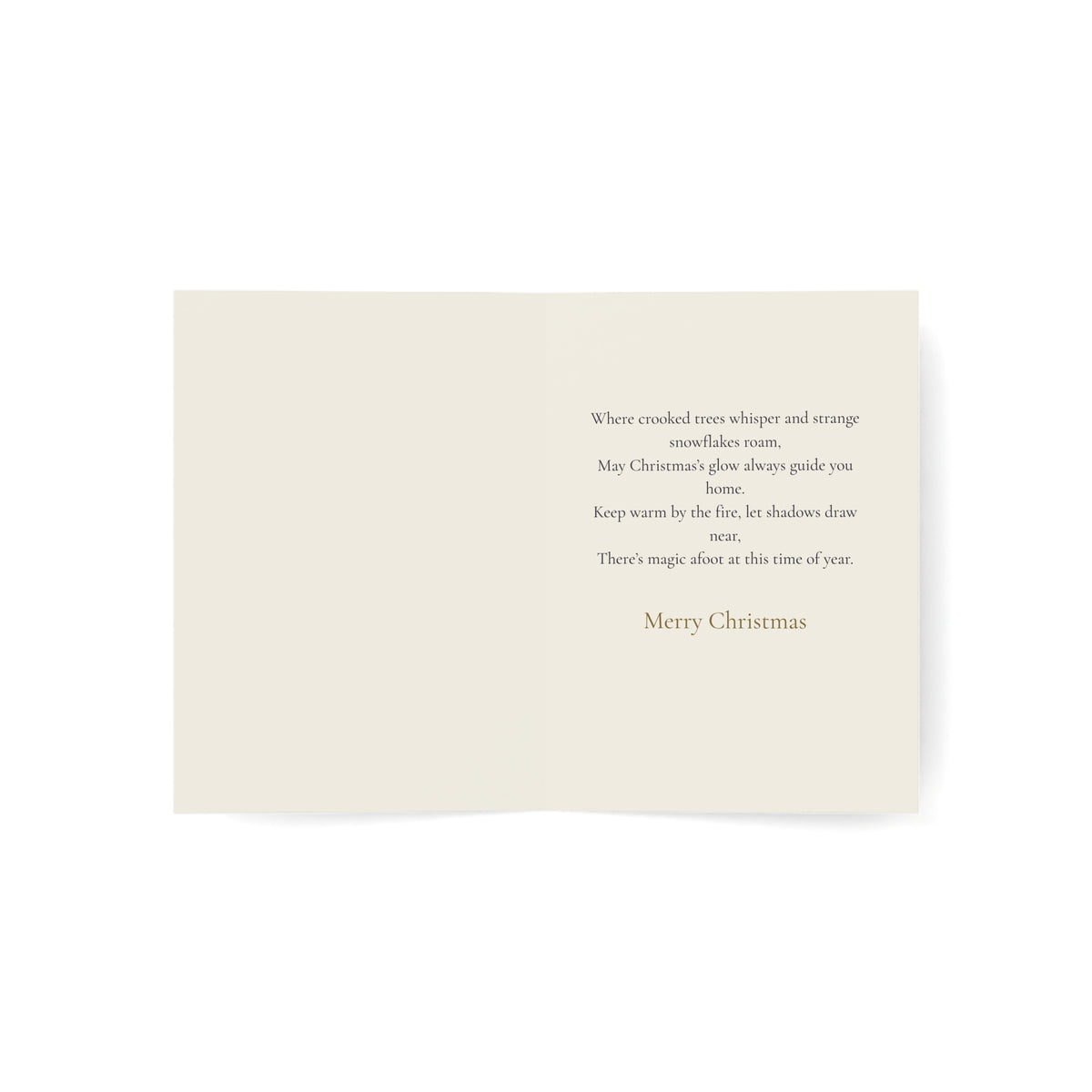 Where Crooked Trees Whisper | Eerie Christmas Greeting Card