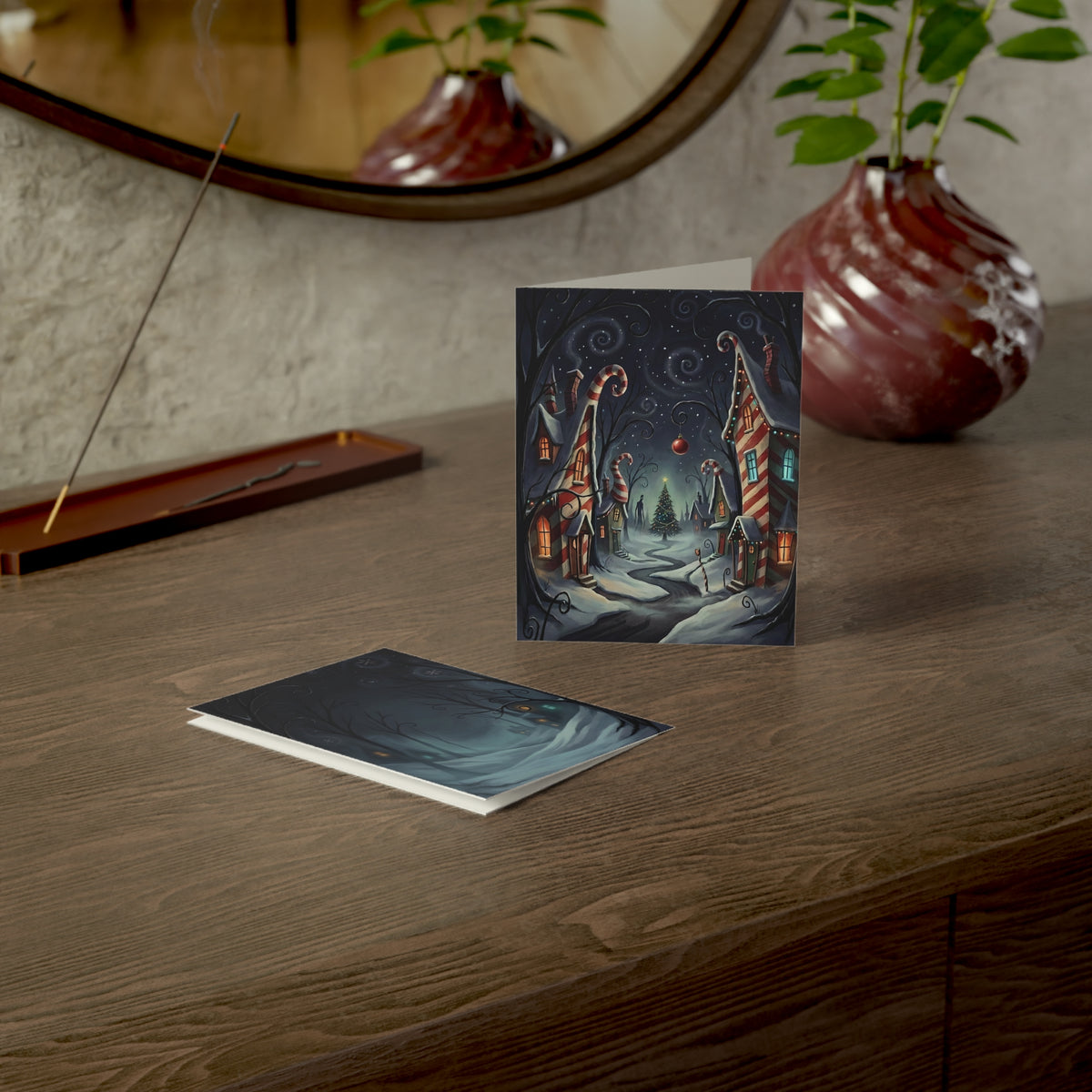 Where Crooked Trees Whisper | Eerie Christmas Greeting Card