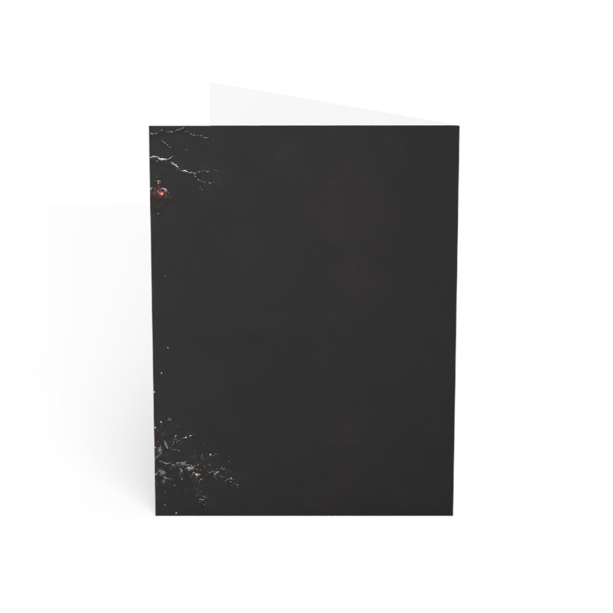 Yuletide Gothic Greeting Card — Dark Winter Castle Holiday Card with Poetic Verse (1/10/30/50 pack)