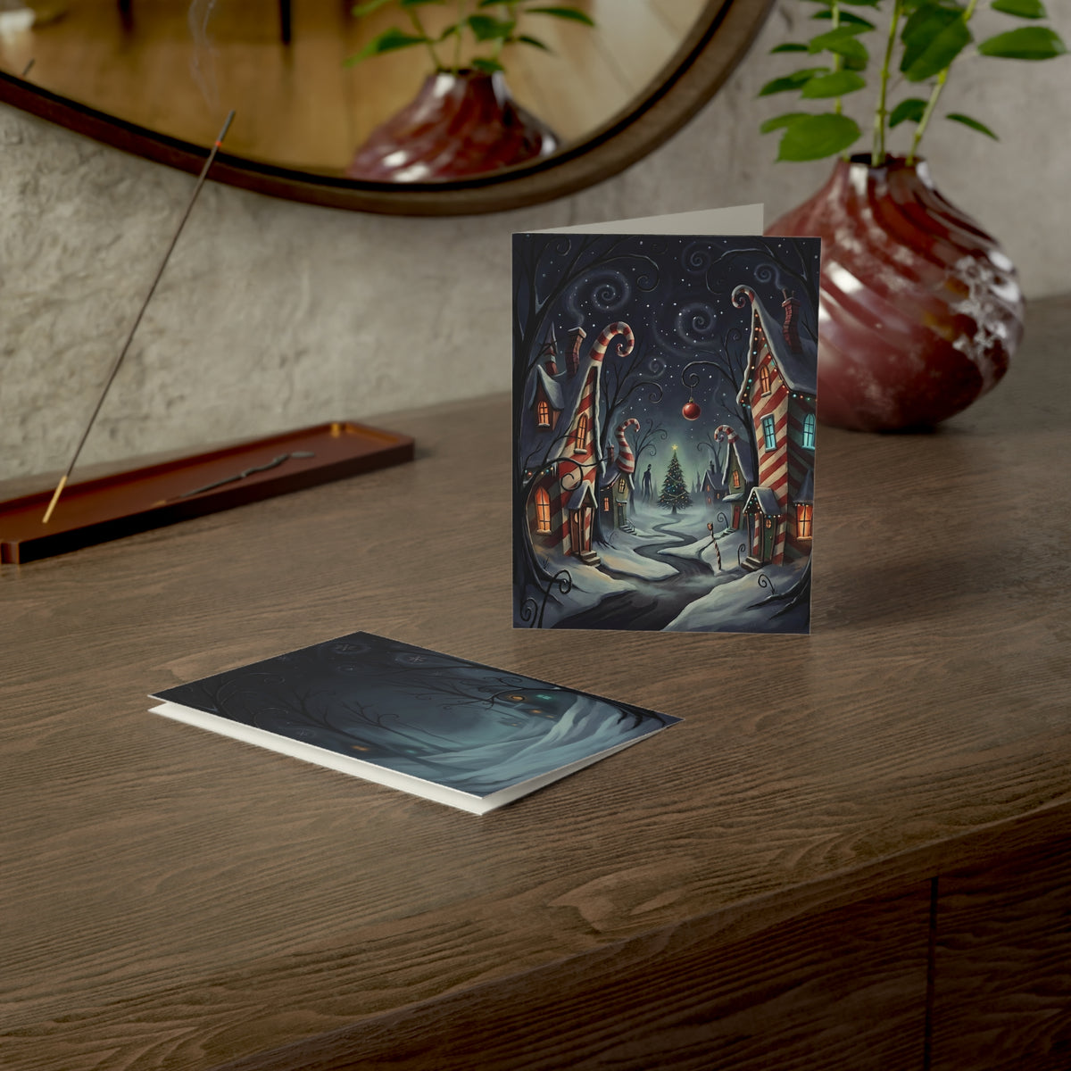 Where Crooked Trees Whisper | Eerie Christmas Greeting Card
