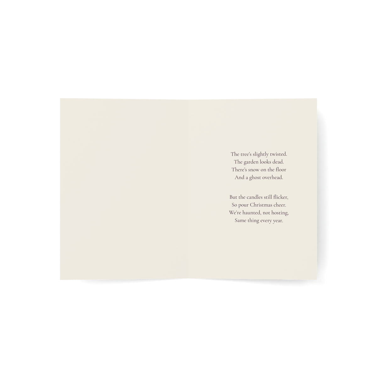 Haunted, Not Hosting | Funny Gothic Christmas Card
