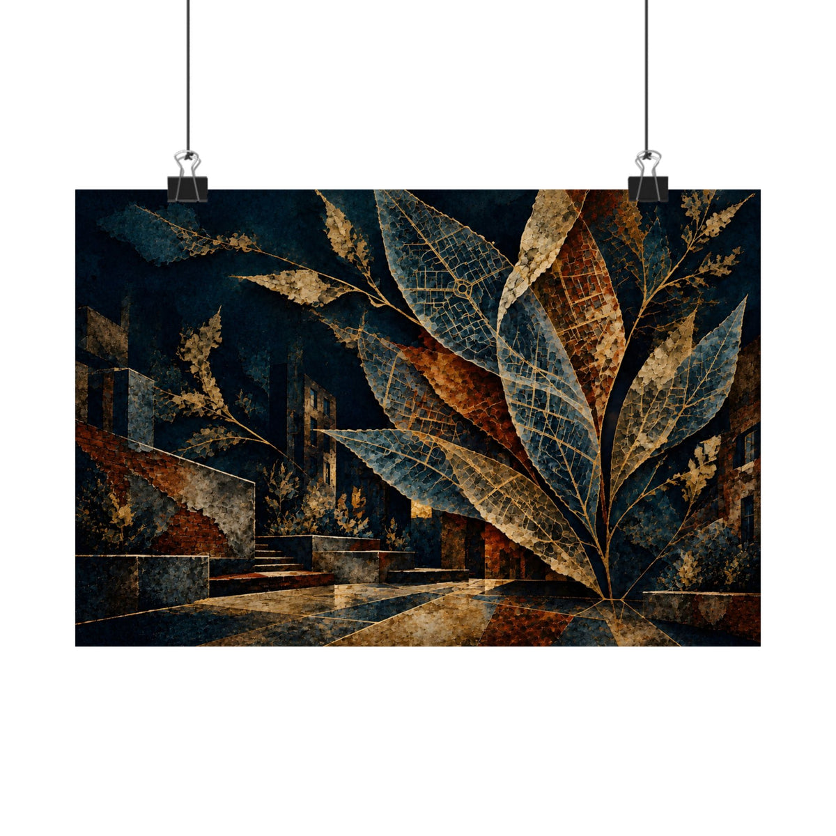 Where the City Takes Root | Abstract Botanical Matte Poster